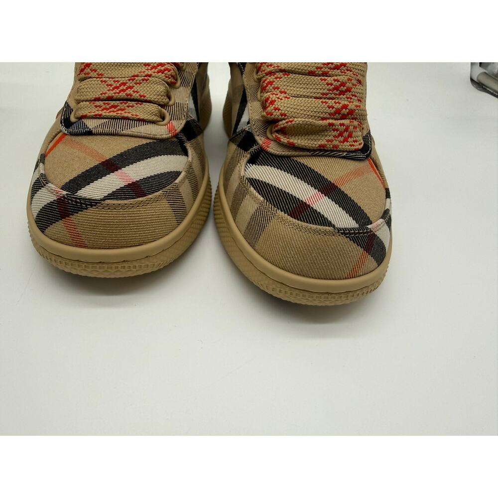 Burberry Terrace Check Cotton Low-Top Sneakers SZ:35.5 - Picture 4 of 12